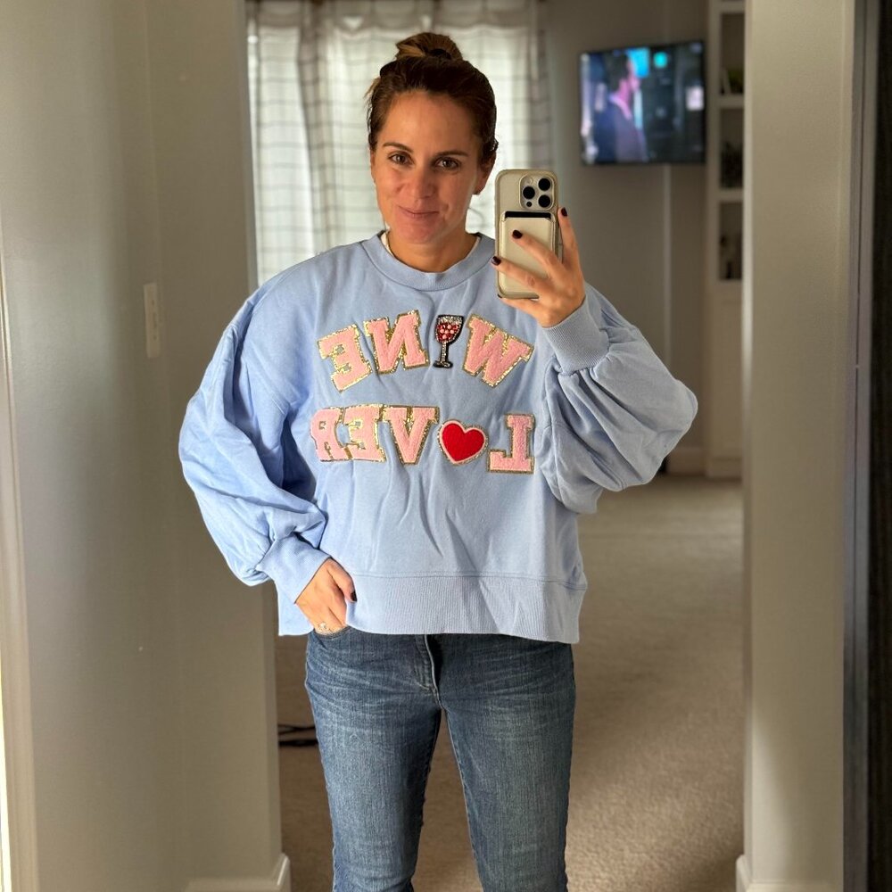 Judith March Wine Lover Sweatshirt. Sz Small.